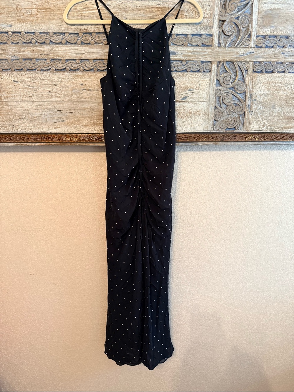 Alice McCall Oscar Polka Dot Ruched Midi Dress.